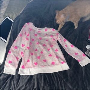 Cat & Jack XL Pink Heart & Pink tie dye Kids Long Sleeved sweatshirt